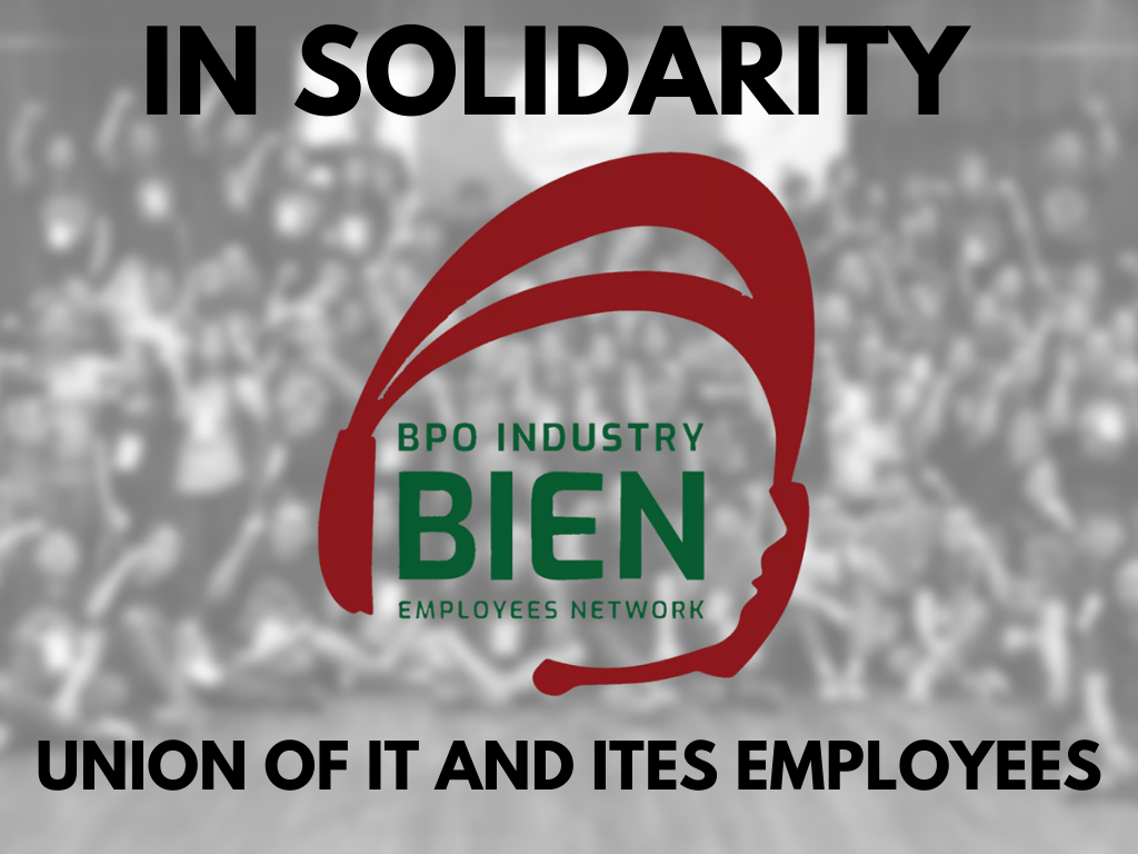 UNITE solidarity to BIEN